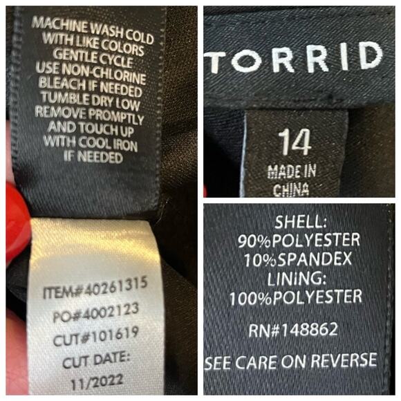 Torrid Jumpsuit Wrap Top V-neck Sleeveless Black Wide Leg Women’s Plus Size 14 - Picture 10 of 11